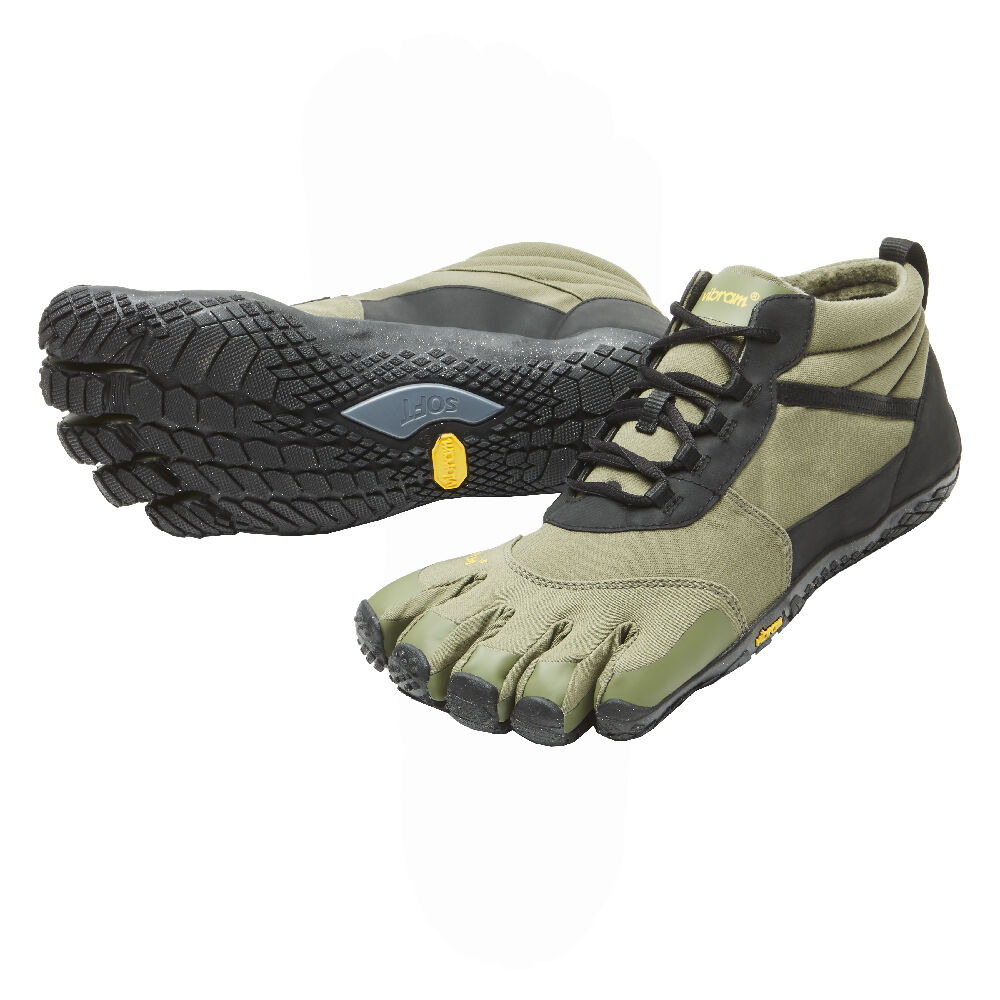 Vibram Fivefingers V-Trek Insulated Erkek Yürüyüş Ayakkabısı Yeşil/Siyah,WL5402781